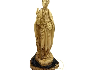 Saint Ignatius Olive Wood Hand Carved Statue, Ignatius of Loyola
