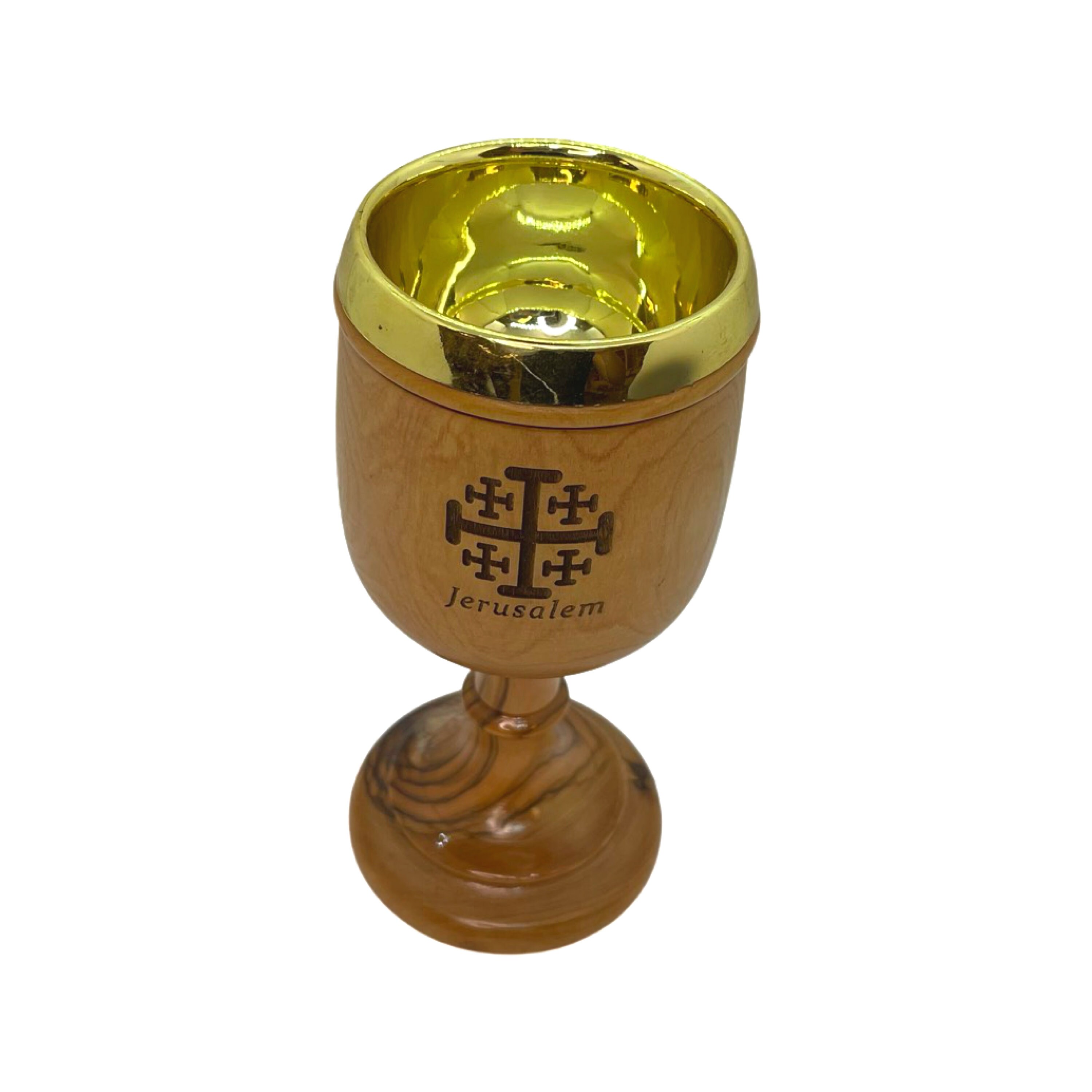Olive Wood Communion Cups (50-Pack) - 1.6" Hand-Carved Coffee