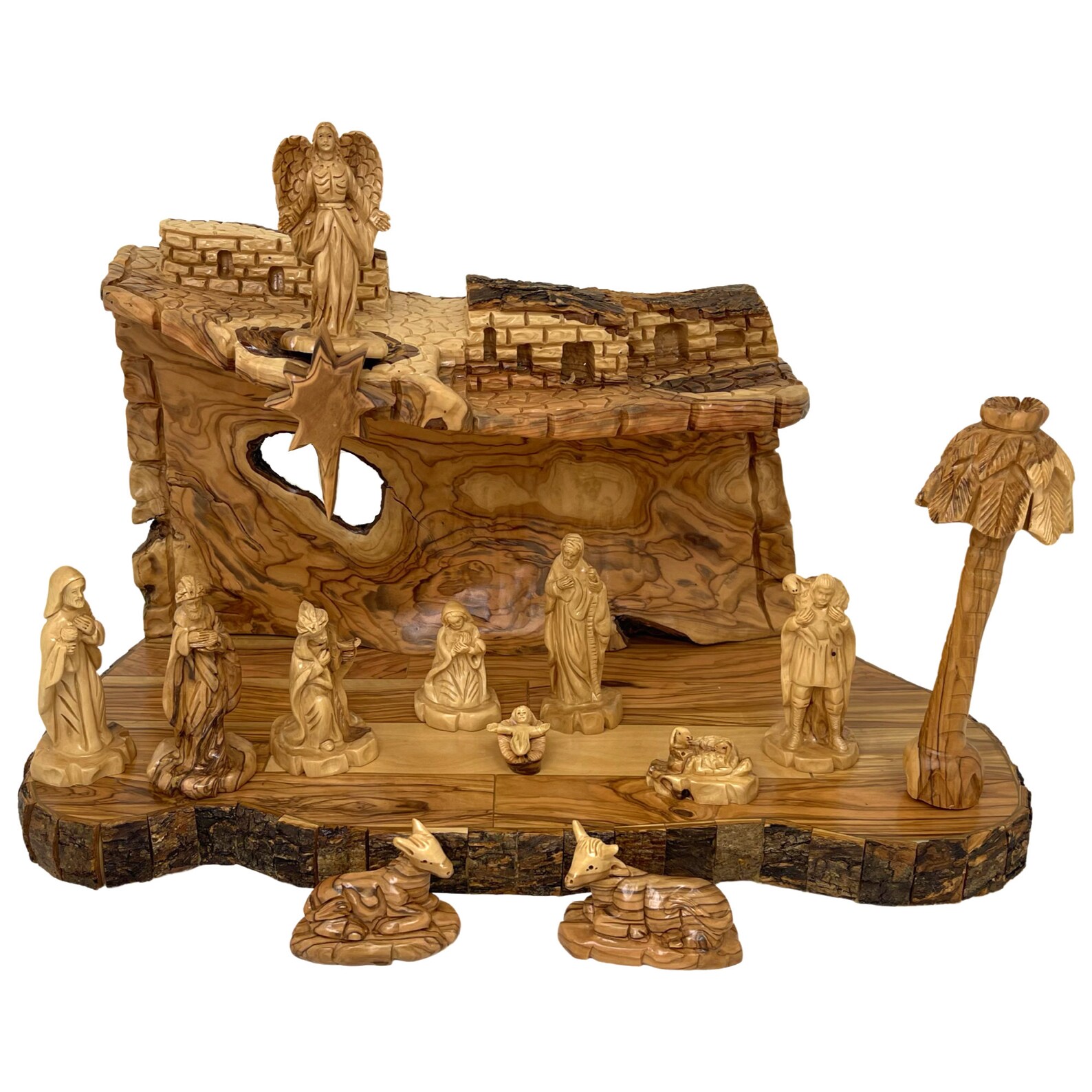 Weihnachtskrippe Set Olivenholz handgeschnitzt in Bethlehem - Etsy.de