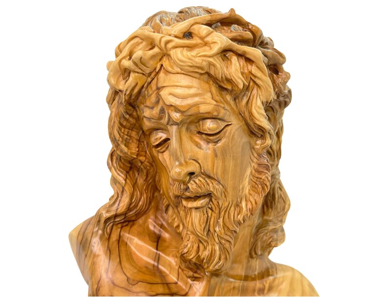 Jesus Christ Olive Wood Statue Etsy