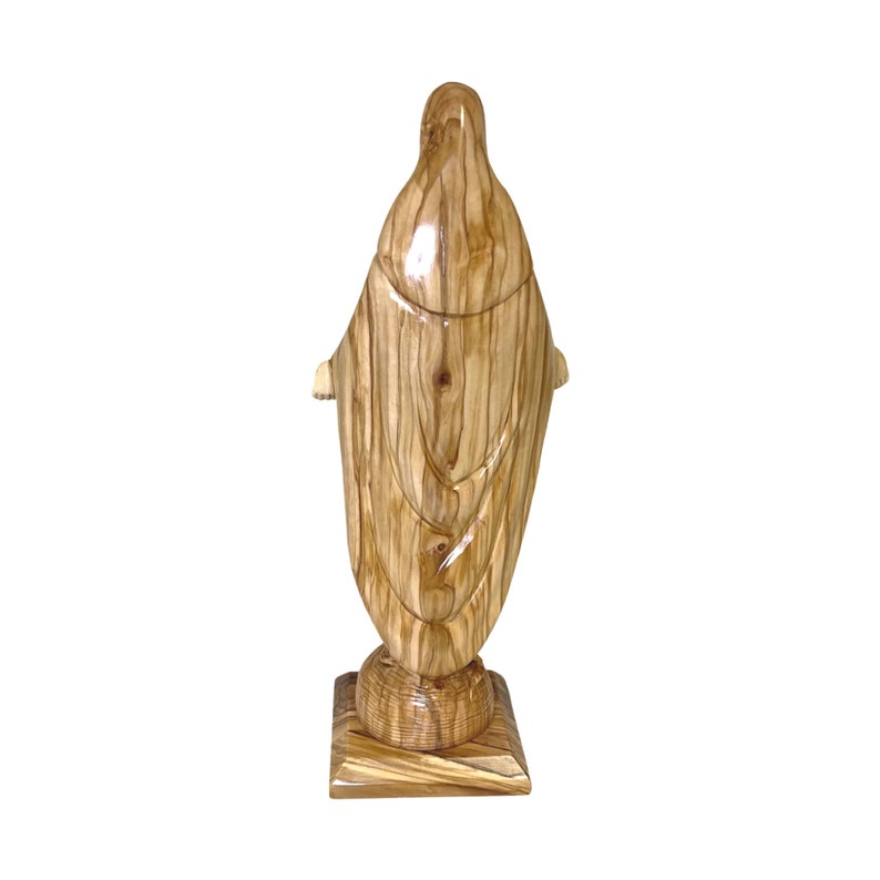 Our Lady of Grace Virgin Mary Madonna Statue Olive Wood Hand Etsy