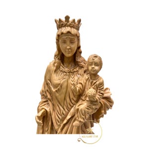 Handcrafted Our Lady of Mount Carmel Statue | Blessed Virgin Mary Figurine | Catholic Religious Art | Christian Devotional Gift