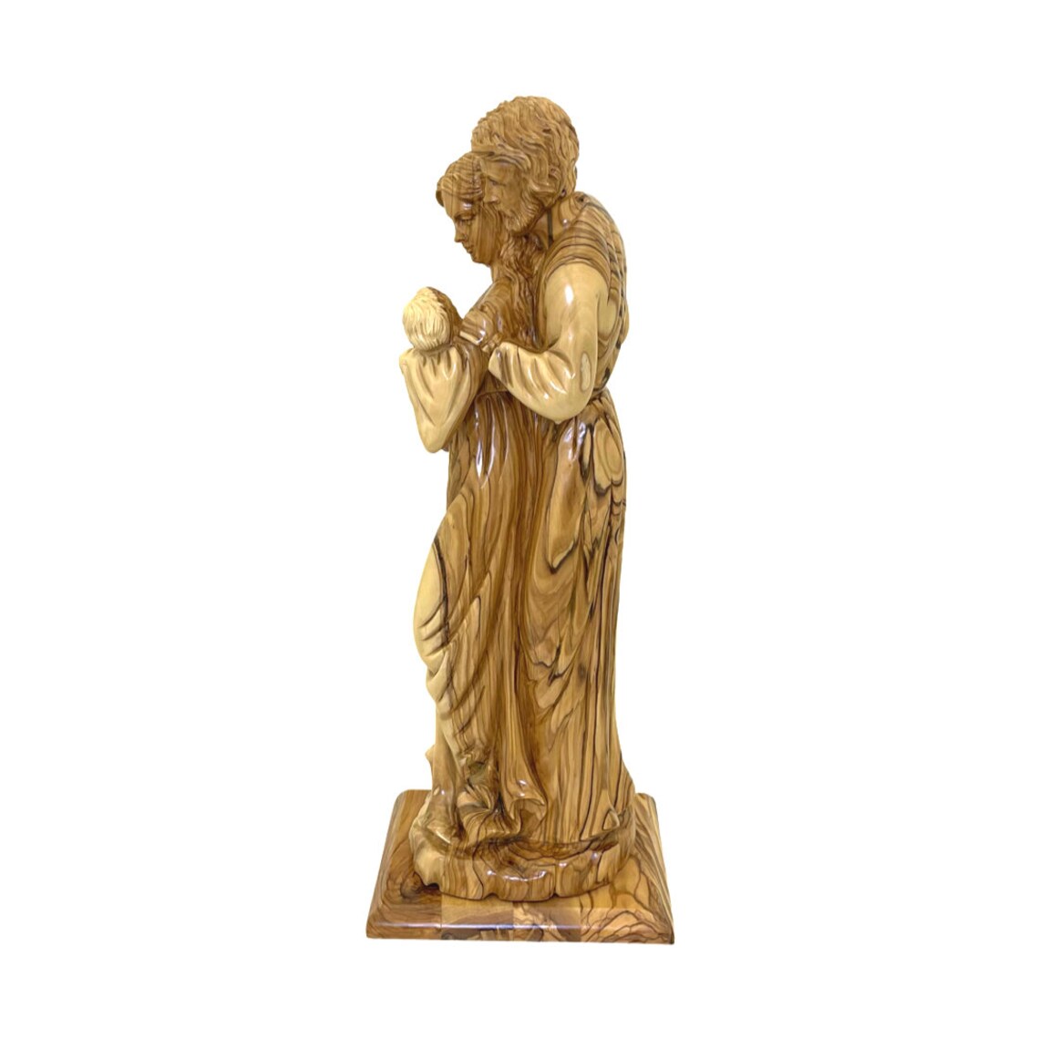 Holy Family Large Statue Olive Wood Handmade in Bethlehem Holy Etsy