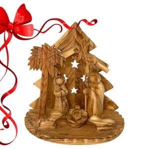 Christmas Nativity Scene olive wood handmade in Bethlehem Holy Land