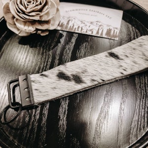 Genuine Cowhide Wristlet Keychain 6" or 12"