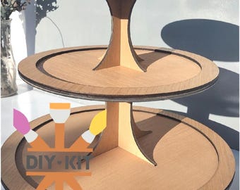 DIY Three Tier Unfinished Tray | Large size | Home decor