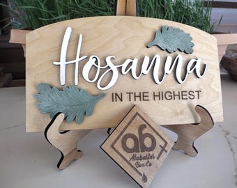 Hosanna Christian art | shelf mantle decor
