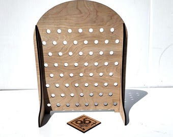 Jewelry Stand Display wood earing organizer- holder with Holes