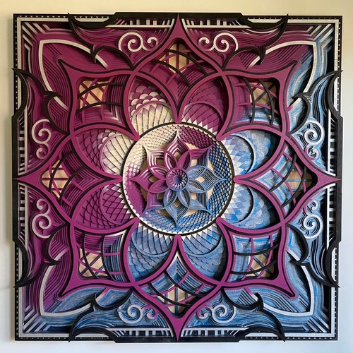 Gold Mandala Large Metal Wall Art Metal Wall Decor Mandala Etsy