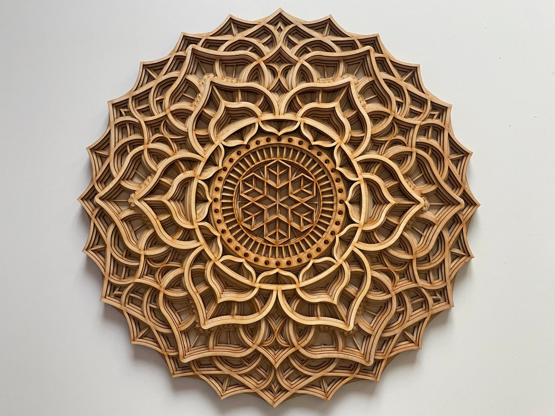 Wood Mandala Wood Art Wood Wall Decor Large Wall Art Etsy