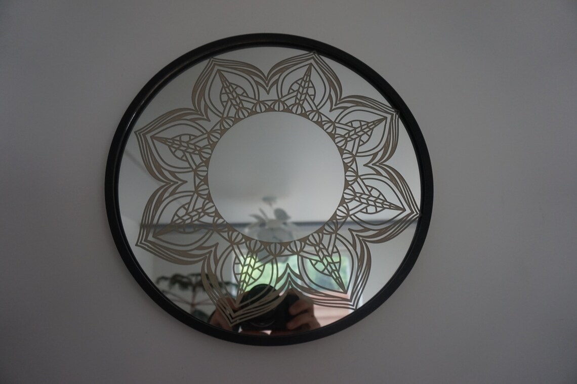 Engraved Mirror Wall Decor Mirror Art Small Mirror Large Etsy