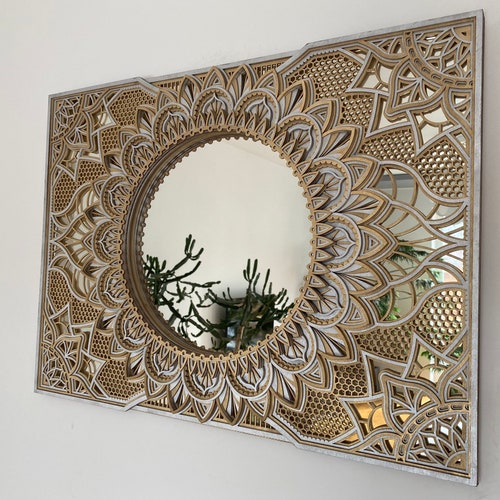 Art Deco Wall Mirror Decorative Mirror Unique Wall Art Etsy