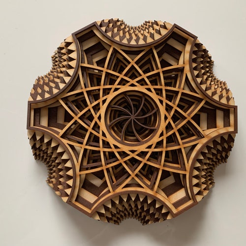 Wood Mandala Wood Wall Decor Large Wall Art Etsy