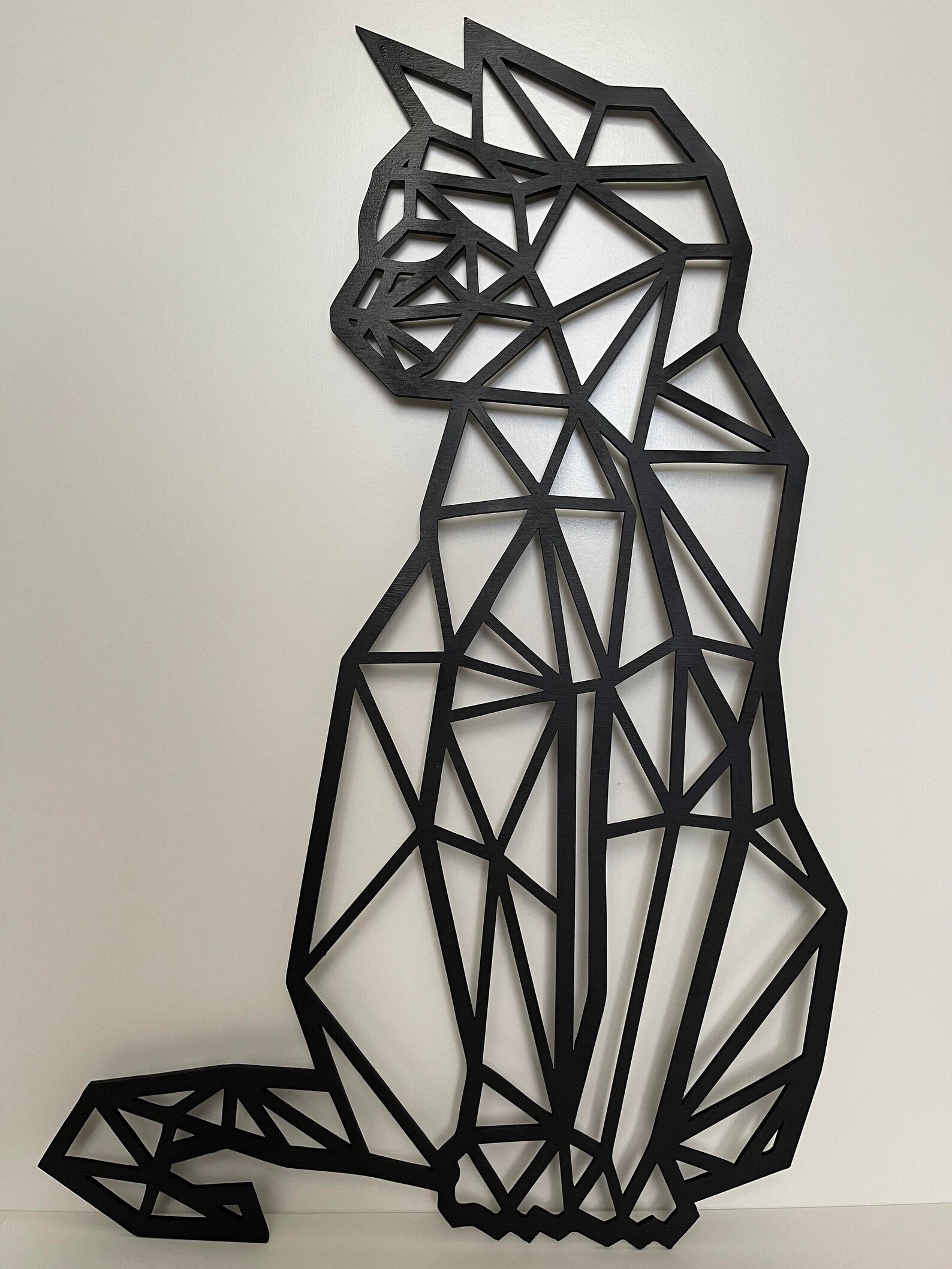 Wooden Cat Wall Decor Woodland Decor Wooden Animal Decor | Etsy