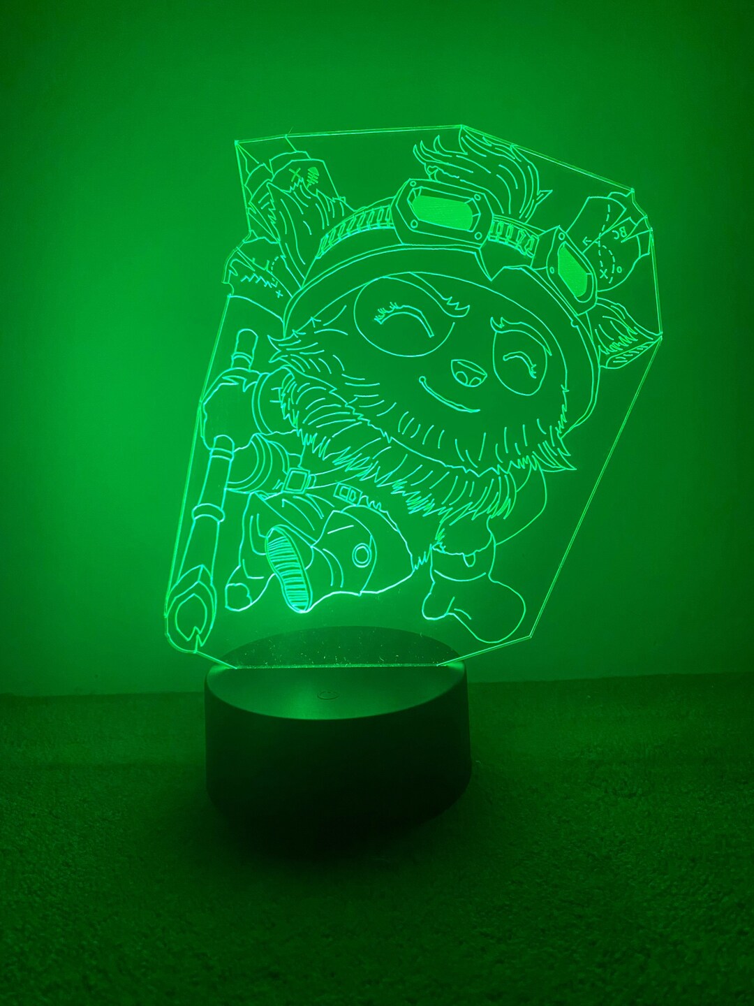 Fashion 3D Colorful Visual Table Lamp Teemo - Etsy