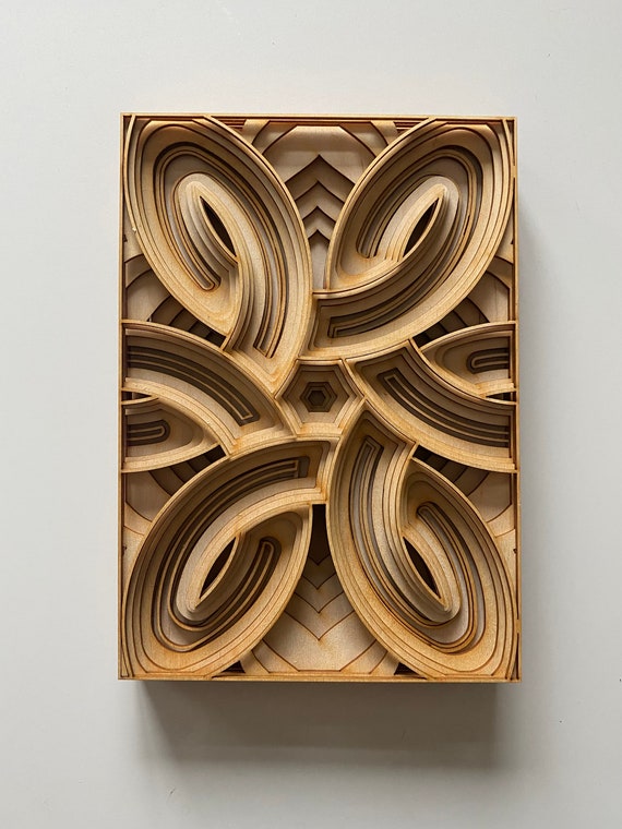 Wood Mandala Elegant Wall Art Mandala Wall Decal Mandala Etsy