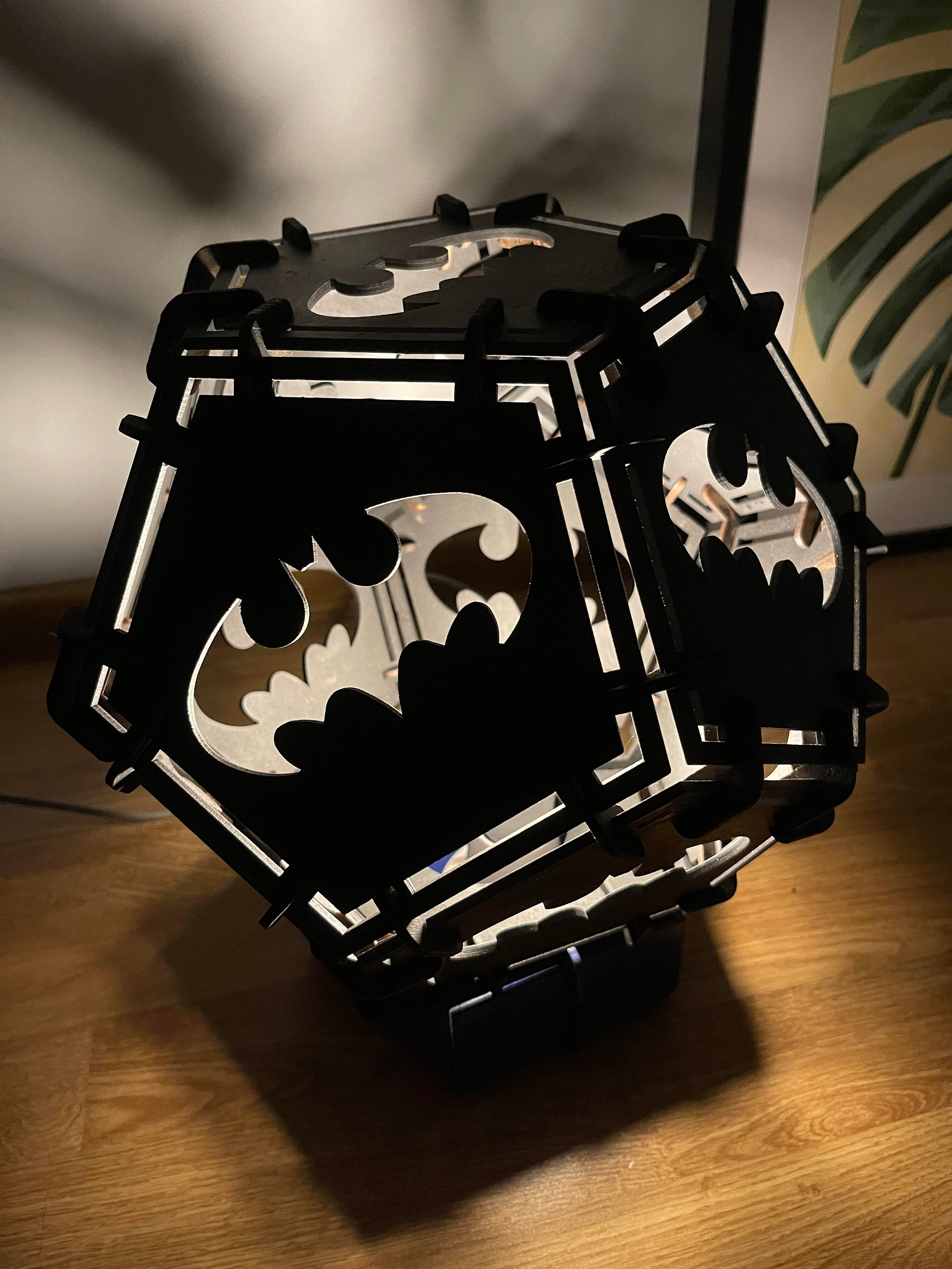 Batman Lamp Betman Decor Table Lamp Modern Lamp Wood Lamp Etsy