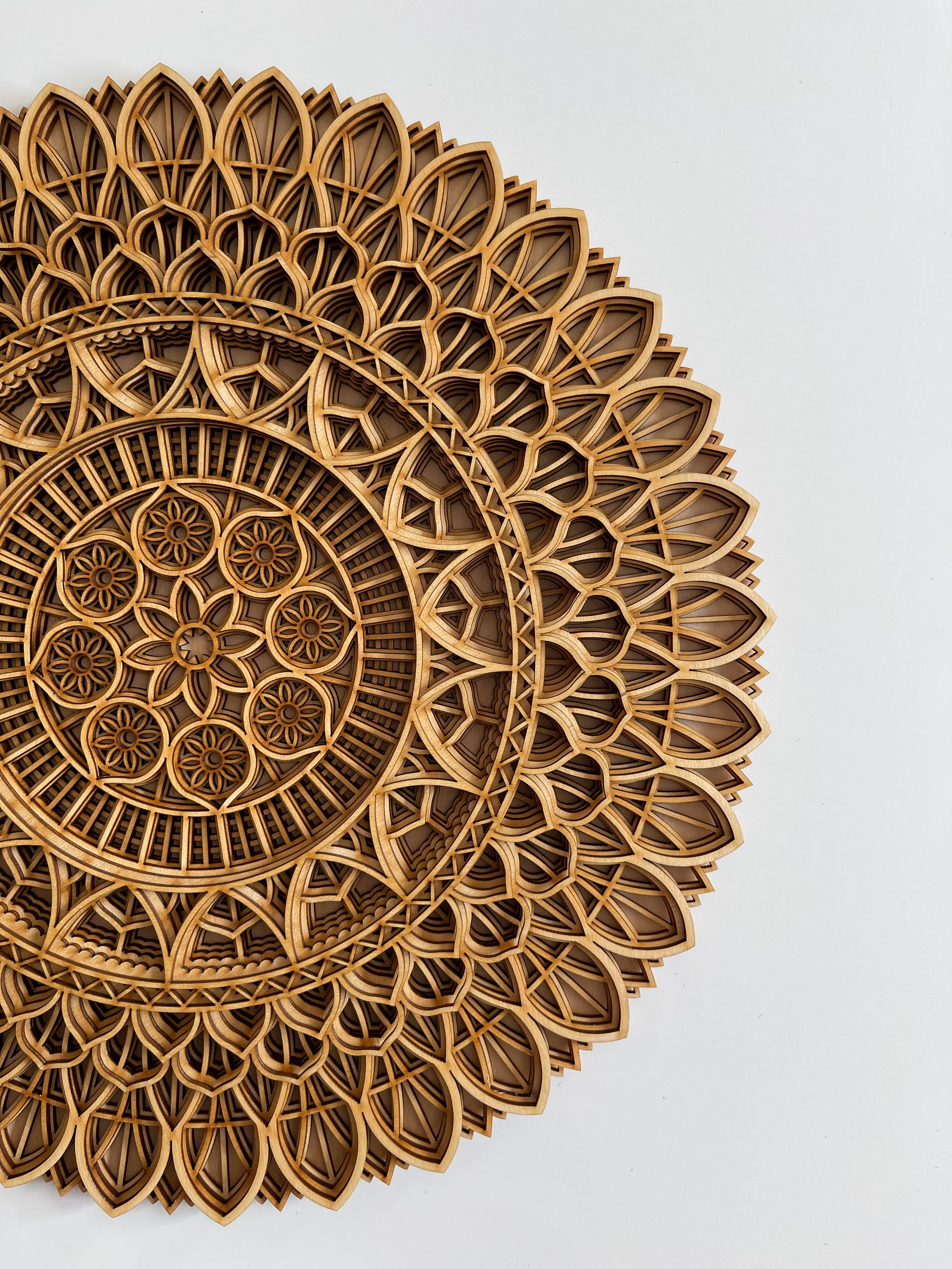 Wood Mandala Apartment Decor Elegant Wall Art Wood Wall Etsy