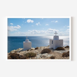 Griechischer Meeresblick Fotodruck | Digitaler Download | Wandkunst Griechenland | Mediterran Kunstdruck | Fotodruck Folegandros |
