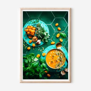 Tomato soup  | Digital download | Wall Art Food | BoHo Art Print |
