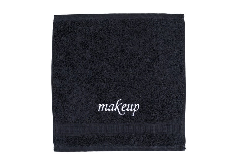 soft cotton make up towel remover makeup towels for face sensitive skin microfiber washcloths wash cloths clothes set 6 pieces pack black Turkish absorbent quick dry salon washcloth cloth eye bathroom removers luxury reusable facial care removal