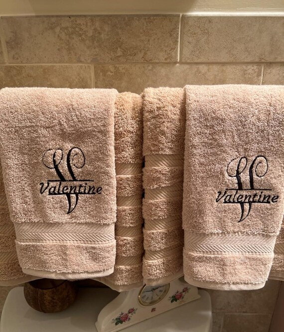 Monogrammed Bath Sheet Towels for Bathroom 100 Cotton Oversized 40 X 80 Extra Large Jumbo Decorative Personalized Bath Sheet Etsy