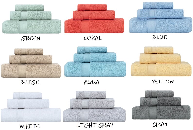 Monogrammed Towel Set, 2,3,6 Pcs Towel Set, Personalized Towel Sets, Monogram Towels, Towels, Personalized Towel Set, Towel Set