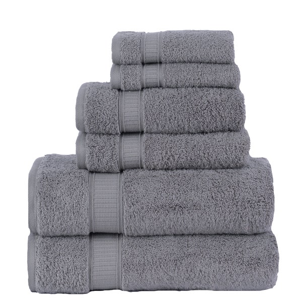 Ensemble de serviettes pour salle de bain 6 pièces, ensembles de bain décoratifs super doux et très absorbants, serviettes turques, qualité spa et hôtel