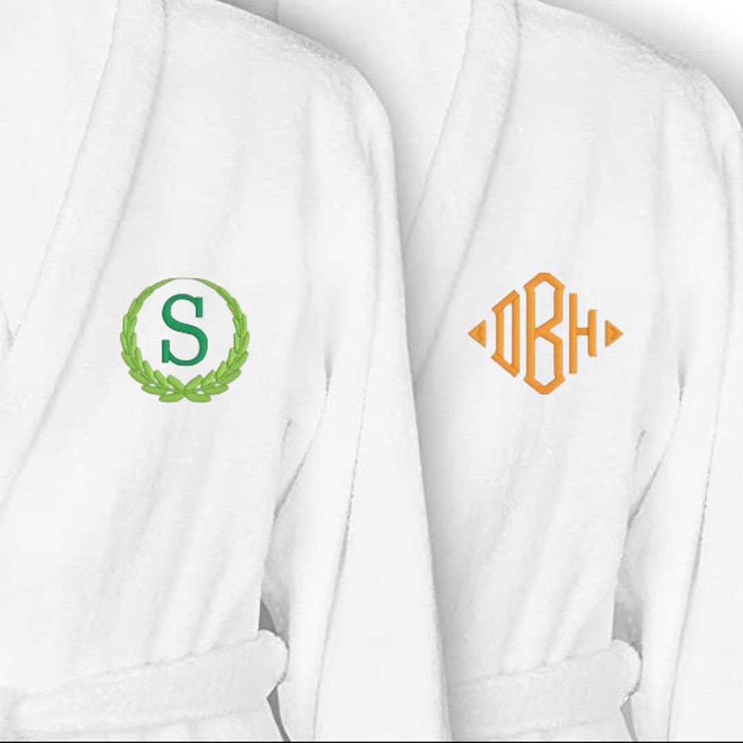 Personalized Cotton Bathrobe 1 Piece Terry Cotton Unisex Robe, 100