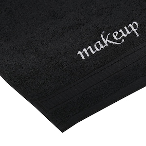 soft cotton make up towel remover makeup towels for face sensitive skin microfiber washcloths wash cloths clothes set 6 pieces pack black Turkish absorbent quick dry salon washcloth cloth eye bathroom removers luxury reusable facial care removal
