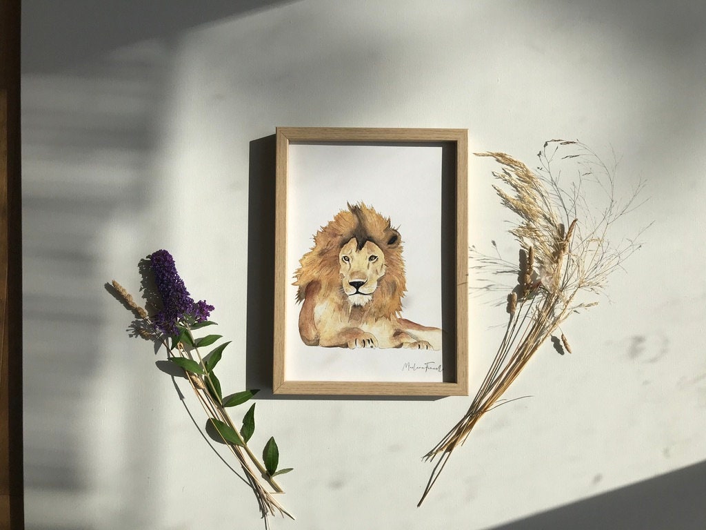Affiche Murale Lion Pour Chambre Enfant