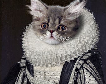 Turn Your Pet Into Famous Masterpiece By Royalmeowpawtrait On Etsy