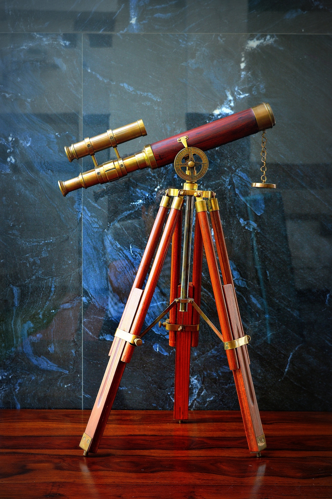 Antique Brass Telescope with Wooden Tripod Brass Telescope on Etsy