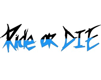 Stylish "Ride or Die" sticker for real cyclists | Long version | Bicycle | E-bike | Bumper sticker | Motorcycle | Tuning |Stickers |Bike