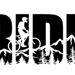Sticker RIDE | Personalized | Mountain bike | Car sticker | Motorcycle | Tuning | Sticker | Door | Bicycle | Kitchen | Hobby | E-bike