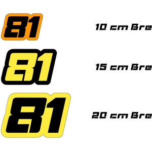 2 x Startnummern Oval Aufkleber für Motorrad Auto oder Fahrrad