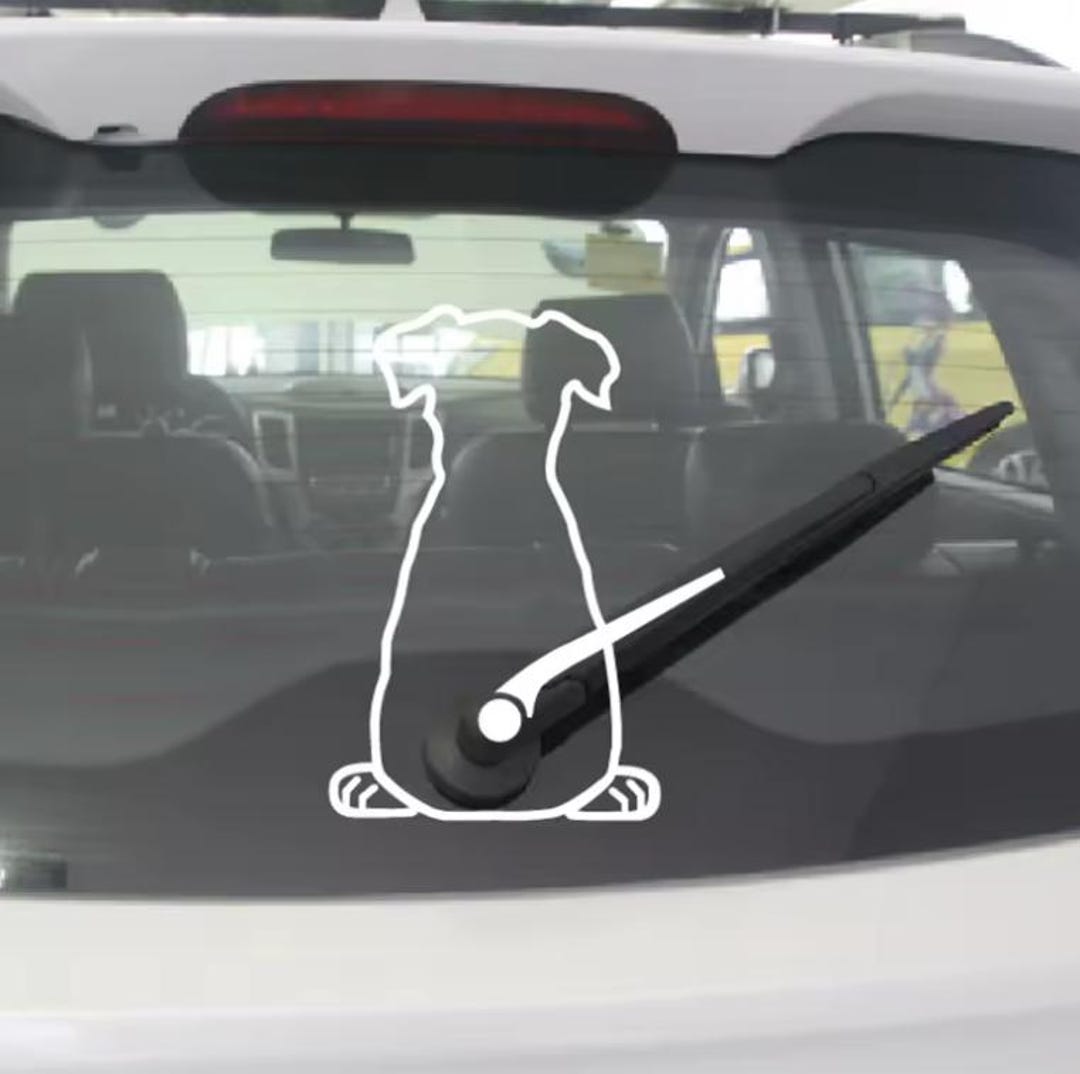 Dog Sticker for the Rear Window | Dog | Windscreen Wiper | Tail ...