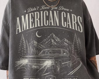 Vintage American Cars Shirt,The Divide Tour Shirt,Music Lover Gift Comfort Colors