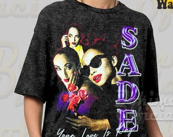 Sade Tシャツ SADE 90's Vintage Style T-shirt - Sade Your Love is King Tee
