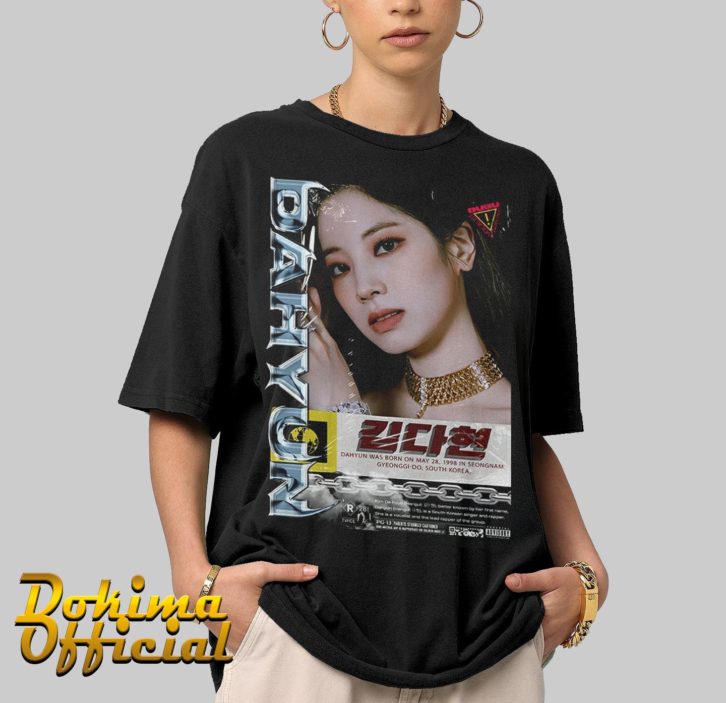 Dahyun TWICE、KPOP ヴィンテージスタイル Tシャツ ギフト