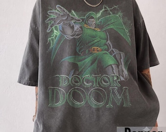 Comfort Colors Vintage Doctor Doom Shirt, Retro Marvel Comics Graphic Tee, Victor Von Doom T-Shirt, Marvel Supervillain Merch, MCU Fan Gift
