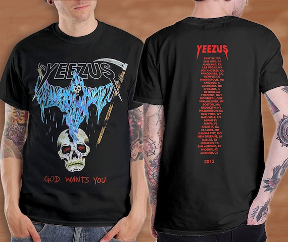 Yeezus Tour Reaper Skull Shirt Kanye Vintage Shirt Etsy