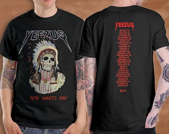 Yeezus Tour 2020 tiempo de cambio Camiseta Donda Yeezus College Dropout Rap