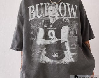 Vintage Joe Burrow Shirt, Comfort Colors Tee, American Football Tee, Fan Gift Sweatshirt
