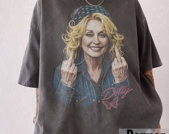 Vintage Dolly Parton Graphic Shirt, Western T-Shirt, Cowboy Country Music Tee, Music Fan Gift Comfort Colors