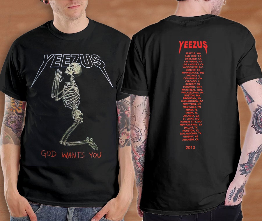 Yeezus T shirt Yeezus Tour Shirt Yeezus Tour Corncert Hip Hop Rap T Shirt Kanye West Yeezus God Wants You Shirt Kanye West Merch DWK16 Etsy Canada