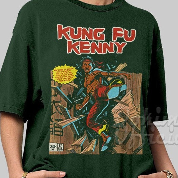 Kendrick Lamar inspiró Kung Fu Kenny camiseta gráfica Vintage 90's estilo cómic camiseta DK46