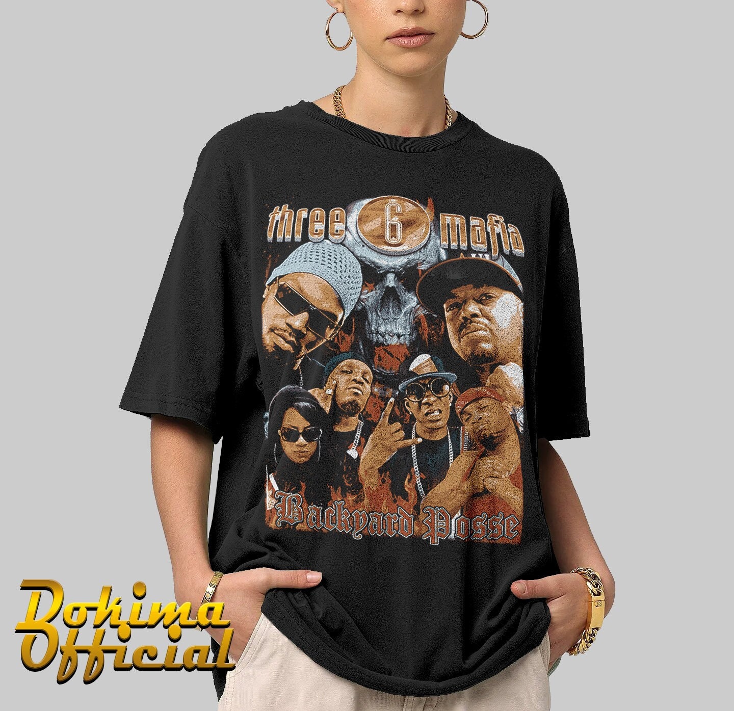 Three 6 Mafia T Shirt Vintage 90s Rap T-shirt