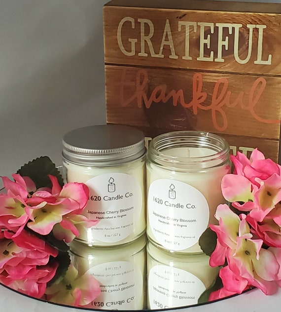Japanese Cherry Blossom Candle Etsy