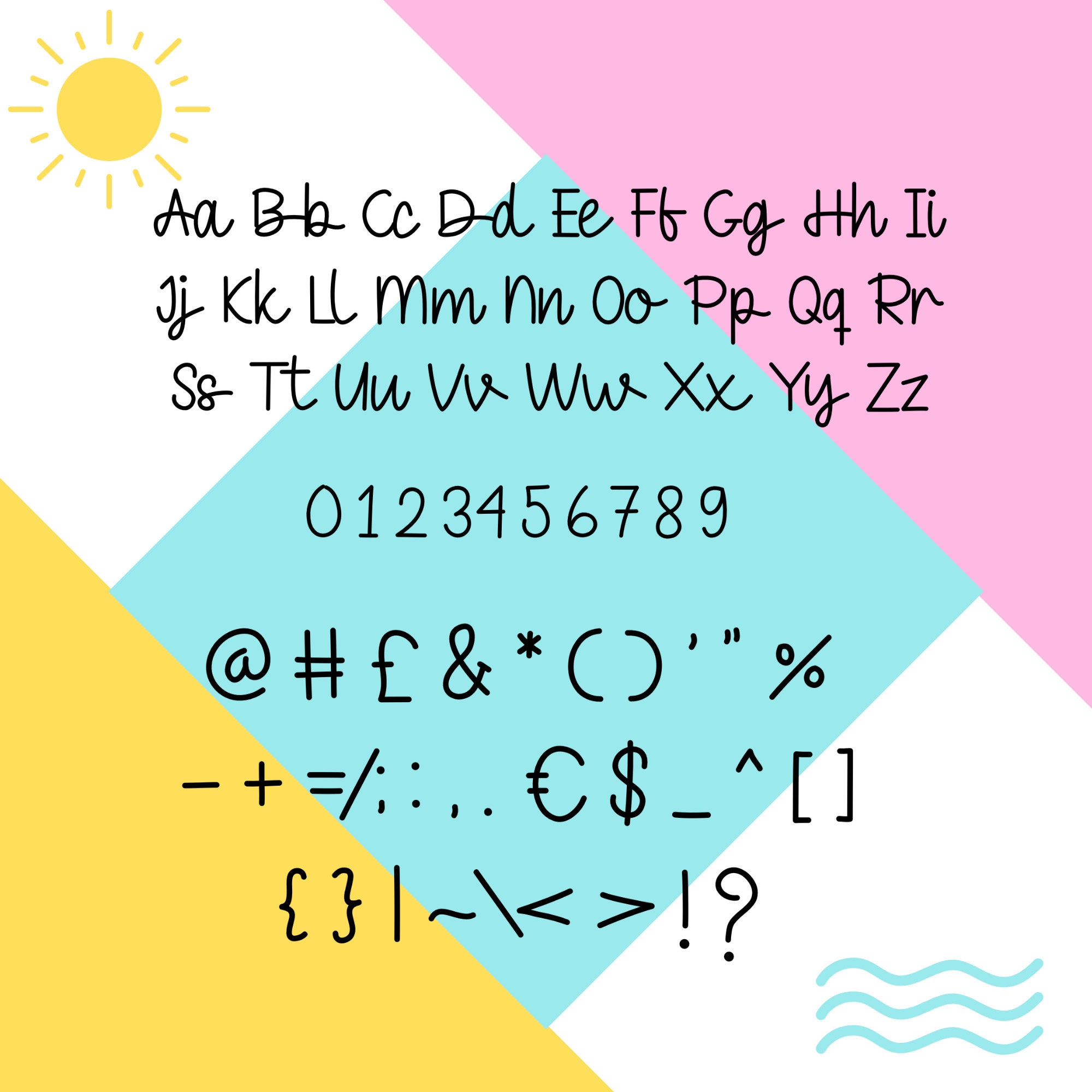 Procreate Fonts. Handwritten fonts. Procreate and Cricut Font. Etsy